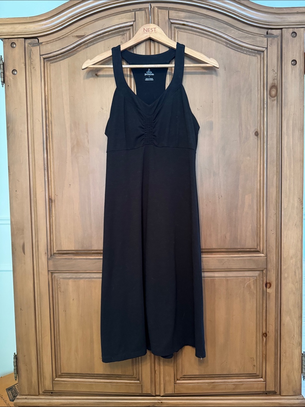 Prana Black Sleeveless Scoop Neck Dress